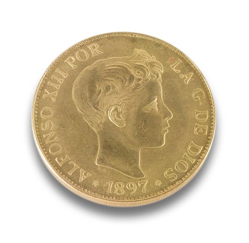 100 PTAS COIN OF ALFONSO XIII