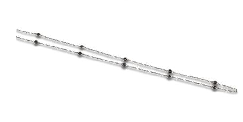 WHITE GOLD CHOKER WITH BLACK DIAMONDS