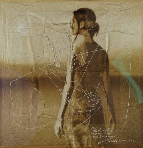 Printed silk scarf, Loewe
