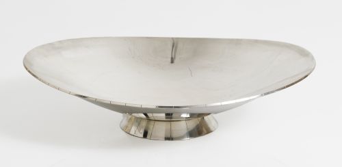 Oval center in hallmarked silver, 916 fineness, Spain, 20th