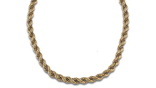 COLLAR CORDÓN DE ORO BICOLOR