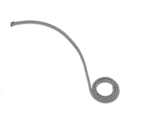 GOLD RIVIERE NECKLACE WITH DIAMONDS