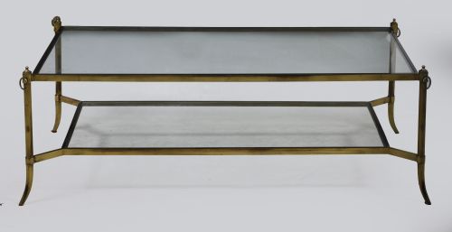 Gilded brass coffee table, Spain, 1980s