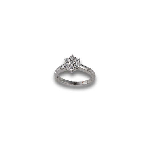 GOLD AND DIAMOND ROSE RING