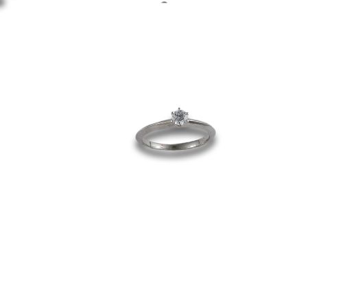 TIFFANY PLATINUM AND DIAMOND SOLITAIRE RING