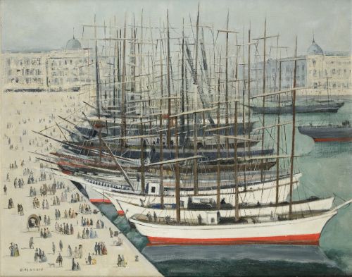 JUAN ESPLANDIU Madrid (1901) / (1978) "Old port", 1968