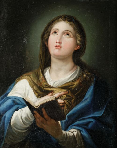 ESCUELA ESPAÑOLA, SPANISH SCHOOL (18th CENTURY) "Virgin Rea