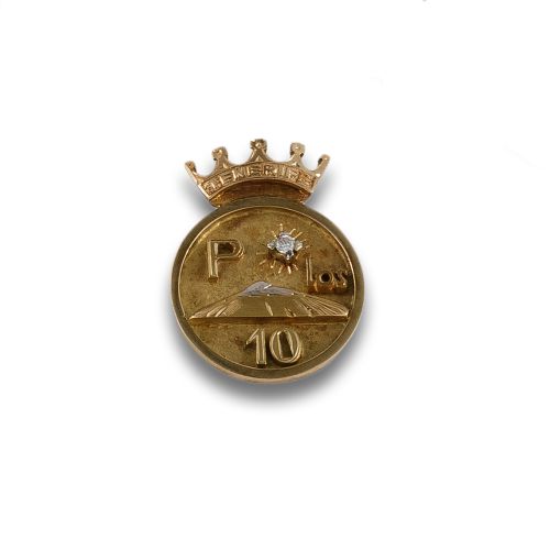 INSIGNIA DE ORO "TENERIFE" CON DIAMANTE