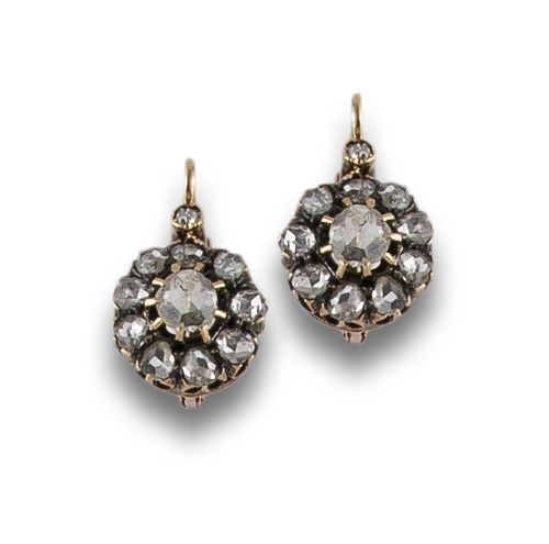 PENDIENTES ANTIGUOS CON DIAMANTES