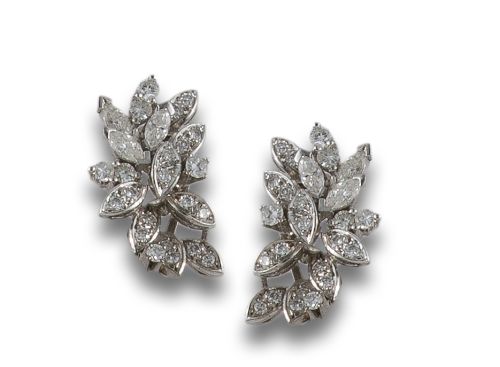 PENDIENTES DE PLATINO CON DIAMANTES