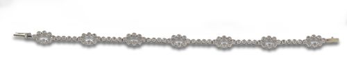 PULSERA ORO BLANCO CON BRILLANTES