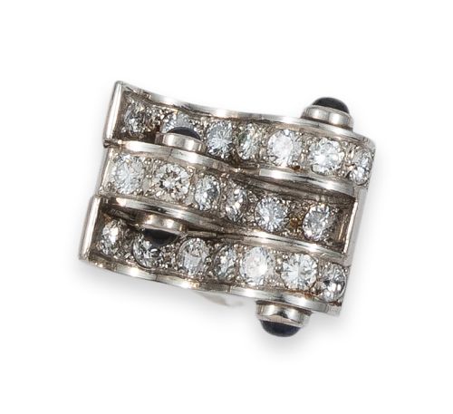 SORTIJA CHEVALIER DE PLATINO Y DIAMANTES