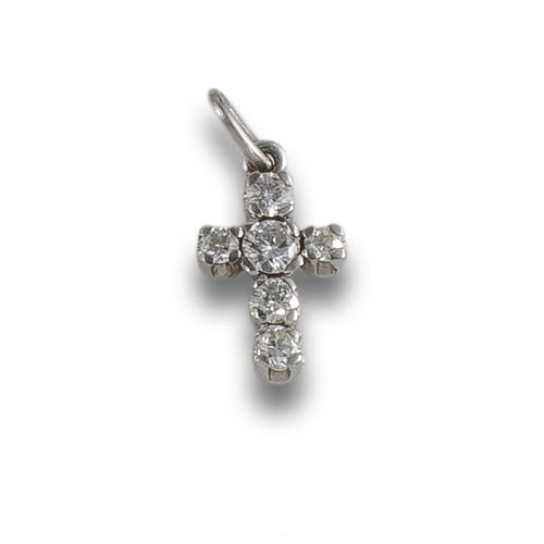CRUZ DE PLATINO Y BRILLANTES 