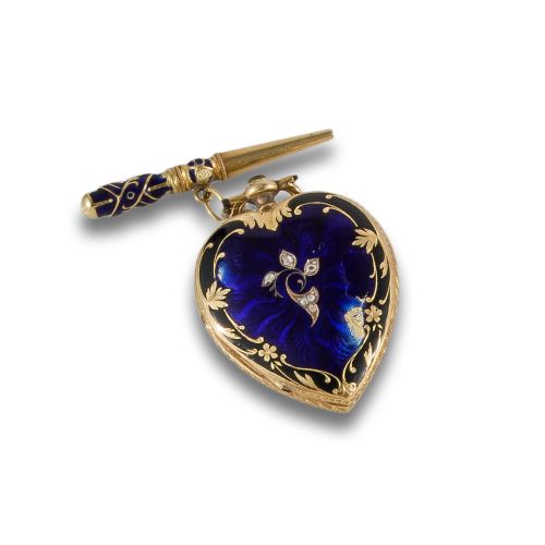 JEANNOT POCKET WATCH, IN GOLD, ENAMELS AND DIAMONDS
