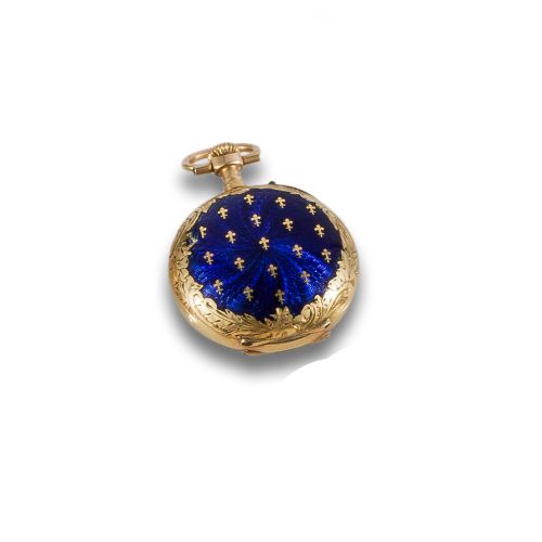 LEPINE FABRIQUE MAXIMA GENEVE GOLD AND ENAMEL WATCH