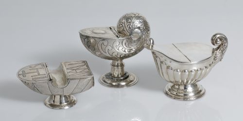 Ship made of silver following antique models, 19th century