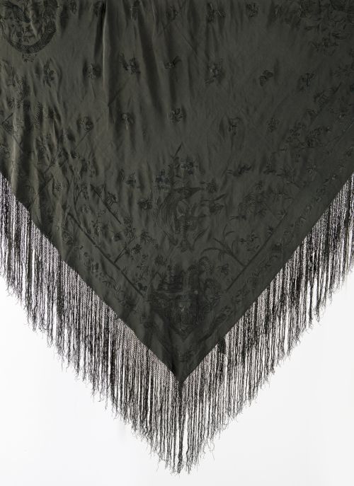 Black Manila shawl