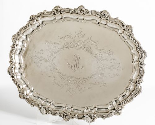 Tray in Spanish silver, 916 fineness