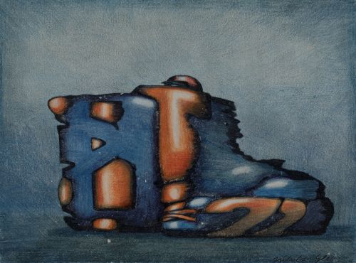 NICOLAS GLESS, "Sin título", Lápices de colores sobre papel