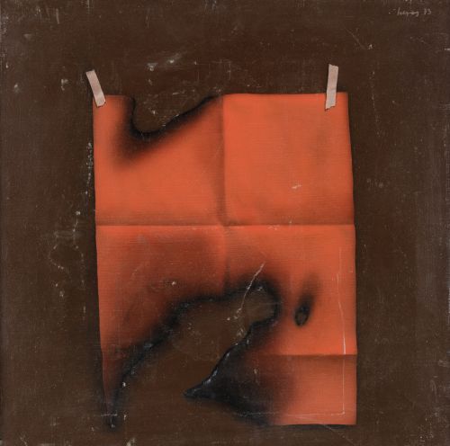 ARTURO HERAS, "Materiales combustibles", 1973, Óleo sobre l