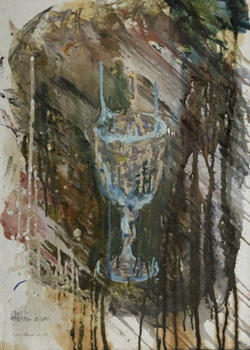 JESÚS ALONSO, "Copa", 1988, Técnica mixta sobre papel