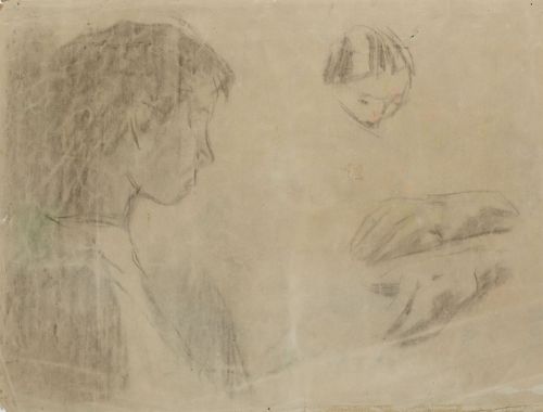 JOAQUÍN MIR TRINXET, "Paisaje", Carboncillo sobre papel