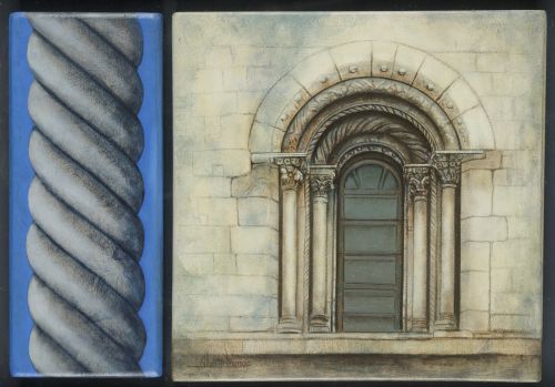 ALBERTO MORAGO, "Ventanal y detalle", 1997, Óleo sobre tabl