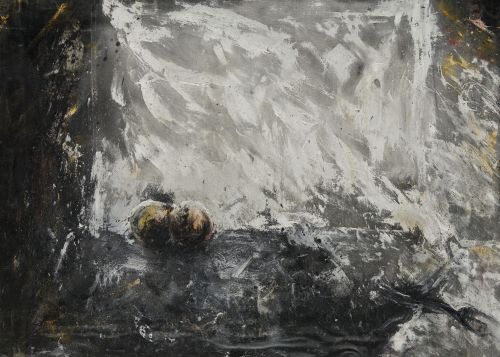 GUILLEM NADAL, "Sin título", 1986, Técnica mixta sobre lien