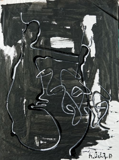 MARKUS OEHLEN, "Sin título", 1987, Óleo sobre papel