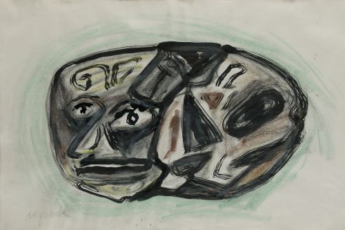 RAALF WINKLER PENCK, "Sin título", Técnica mixta sobre pape