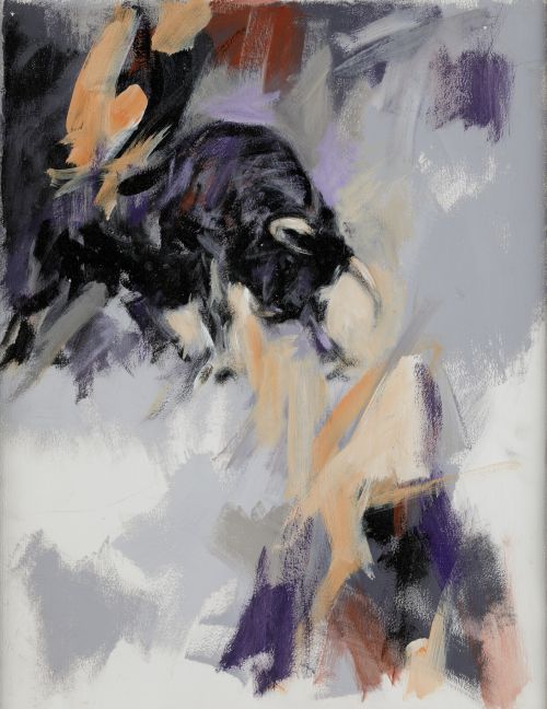 INDALECIO SOBRINO JUNCO, "Fantasía torera", Gouache sobre p