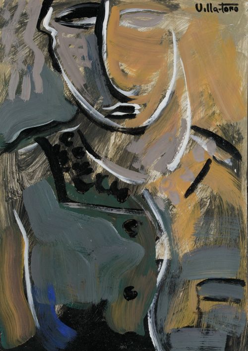 ANTONIO VILLA- TORO, "Figura", Óleo sobre papel