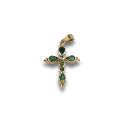 CRUZ DE ORO, ESMERALDAS Y DIAMANTE
