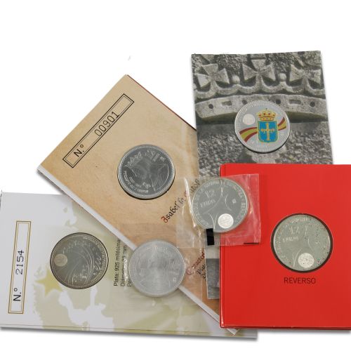 LOTE DE SEIS MONEDAS DE PLATA