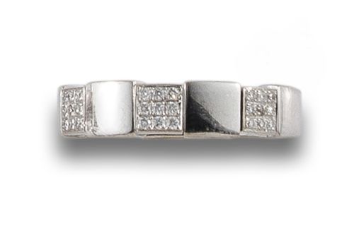 SORTIJA DE ORO BLANCO Y BRILLANTES