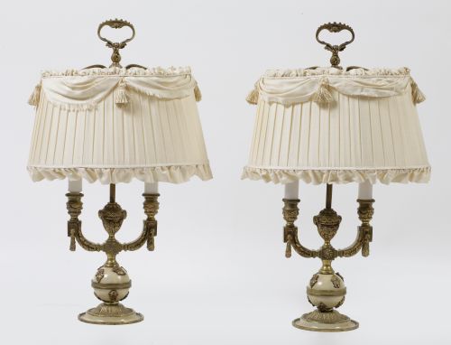 Pair of lamps following 19th-century designs