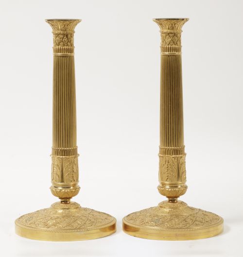 Pair of candlesticks, Charles X, France, 19th century