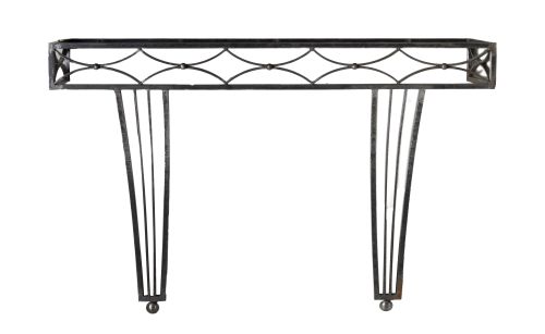 Iron hanging console table, France, mid-20th century