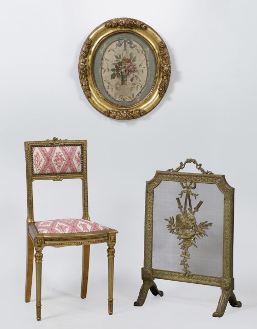 Louis XVI style fireplace screen, France, 20th century