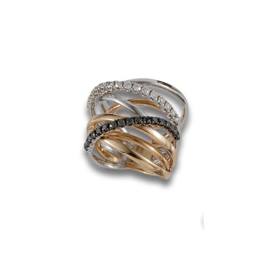 GOLD AND DIAMONDS MULTI-RING RING