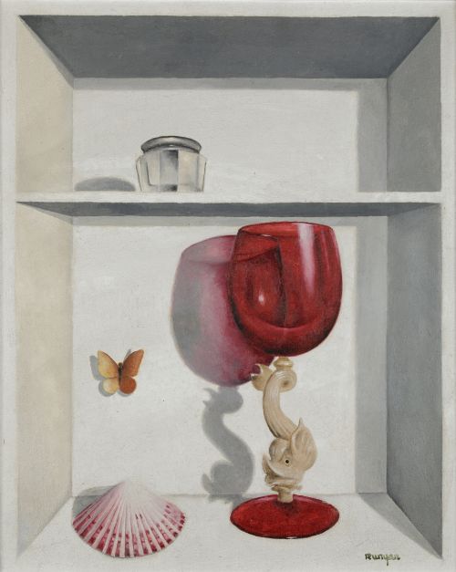 PABLO RUNYAN, "Anaqueles", Óleo sobre tablex