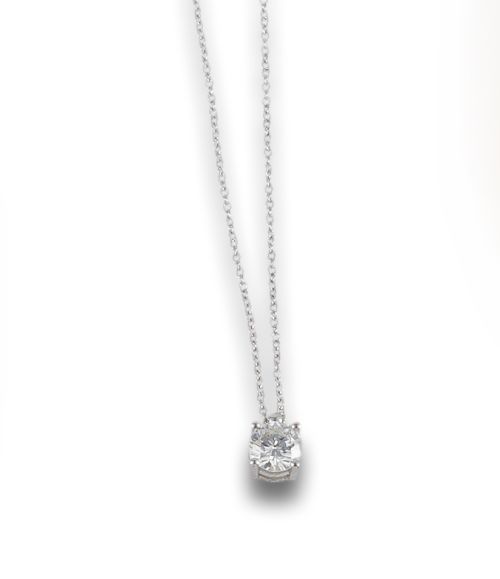 CADENA CON COLGANTE EN ORO CON DIAMANTE 0.40 CT 