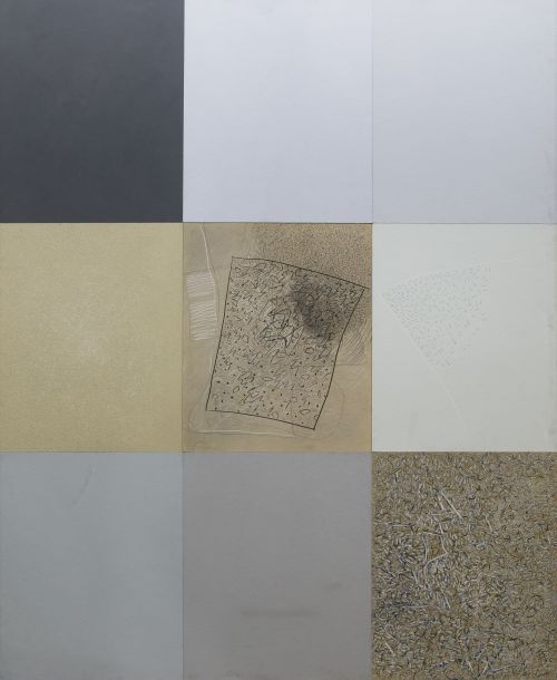 LUIS  CANELO, "Composición", 1992, Técnica mixta sobre tabl