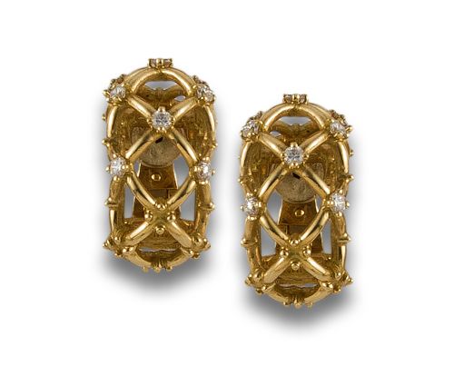 PENDIENTES DE ORO Y DIAMANTES