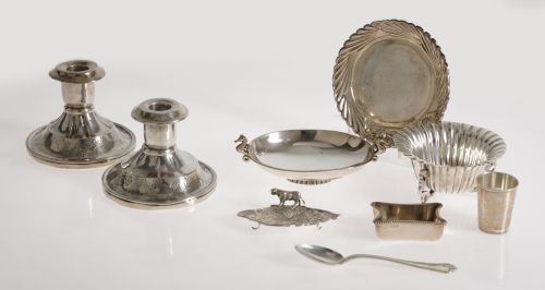 Lote de piezas de plata contrastada, S.XX
