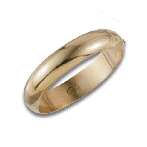 PULSERA RIGIDA DE ORO AMARILLO TIPO MEIACAÑA