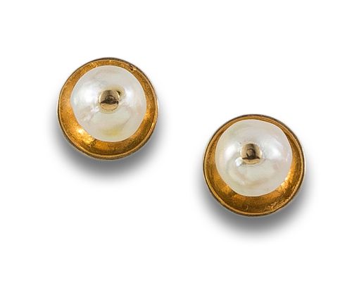 GEMELOS DE ORO CON PERLA