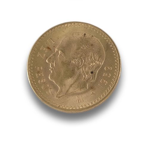 MONEDA DE 10 PESOS MEXICANOS DE ORO 