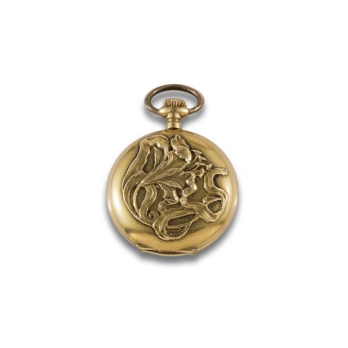 RELOJ SABONETA MODERNISTA DE ORO