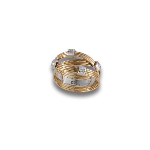 SORTIJA ORO BICOLOR  CON DIAMANTES